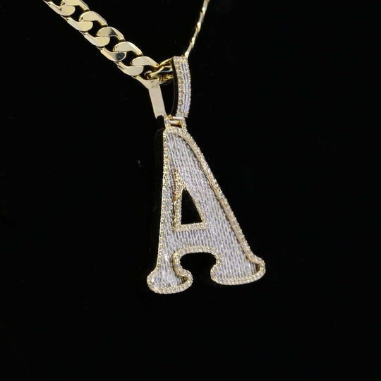 Custom Amazing A Initial Moissanite Diamond Iced Out Hip Hop Pendant