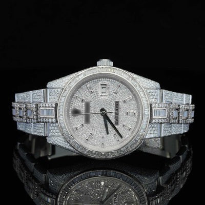 Stylish RLX Full Body Diamond Iced Out Moissanite Watch Luxurious For Men