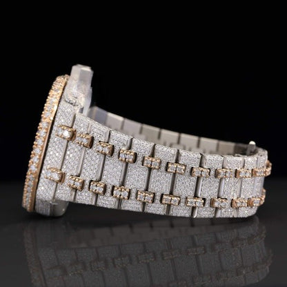 Cartier White Gold Color Moissanite watch Iced Out Watch For Men