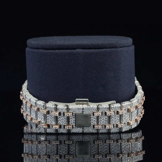 AP Fashionable Moissanite Watch Diamond Iced Out Automatic Movement For Men