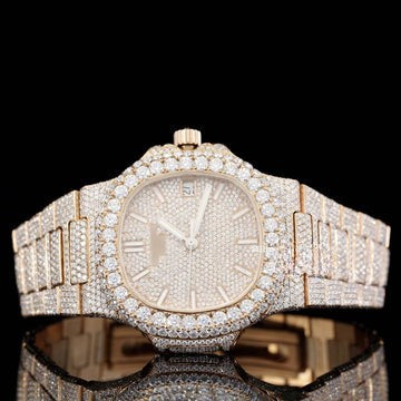 Patek Sapphire Crystal Glass Automatic Moissanite Watch For Men