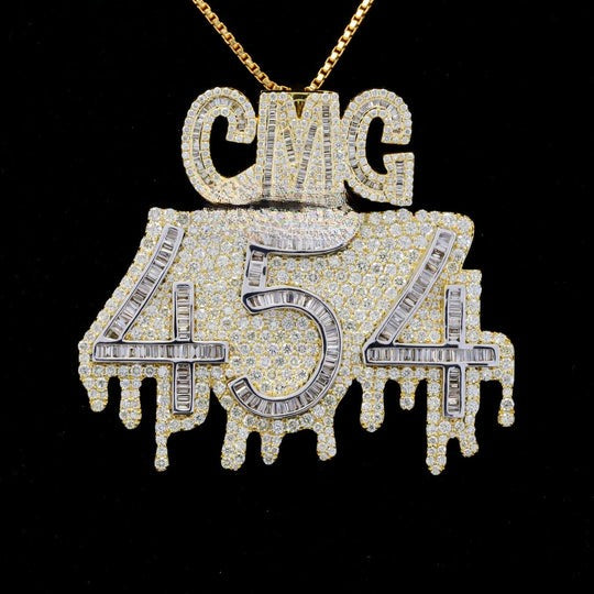 Custom 454 Moissanite Round Shape Diamond Totally Hip Hop Pendant