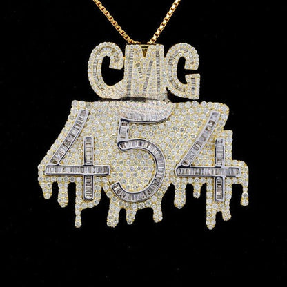 Custom 454 Moissanite Round Shape Diamond Totally Hip Hop Pendant