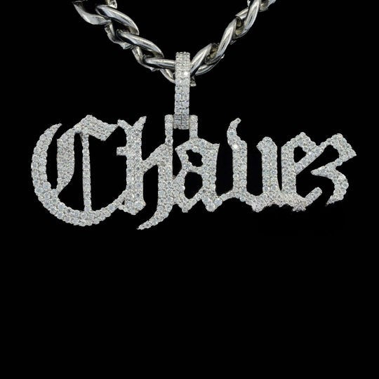 Custom Chavez Name Moissanite Diamond Hip Hop Iced Out Pendant Rapper