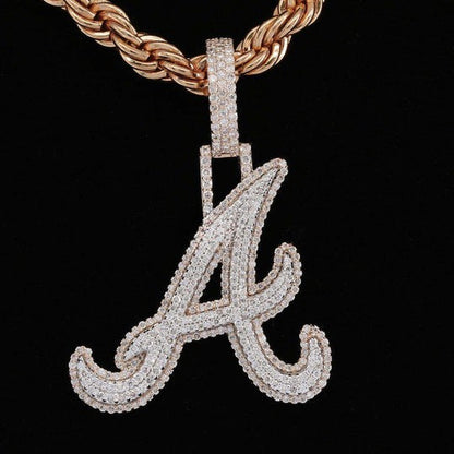 Custom Attractive A Moissanite Diamond Bust Down Hip Hop Pendant
