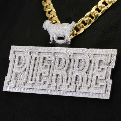 Custom Pierre Name Moissanite Diamonds Iced Out Hip Hop Pendants