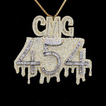 Custom 454 Moissanite Round Shape Diamond Totally Hip Hop Pendant