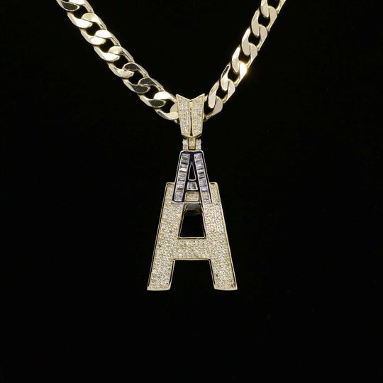 Custom Unique Designed A Moissanite Diamond Bust Down Hip Hop Pendant