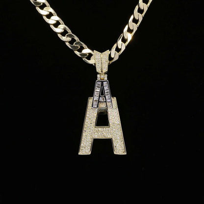 Custom Unique Designed A Moissanite Diamond Bust Down Hip Hop Pendant