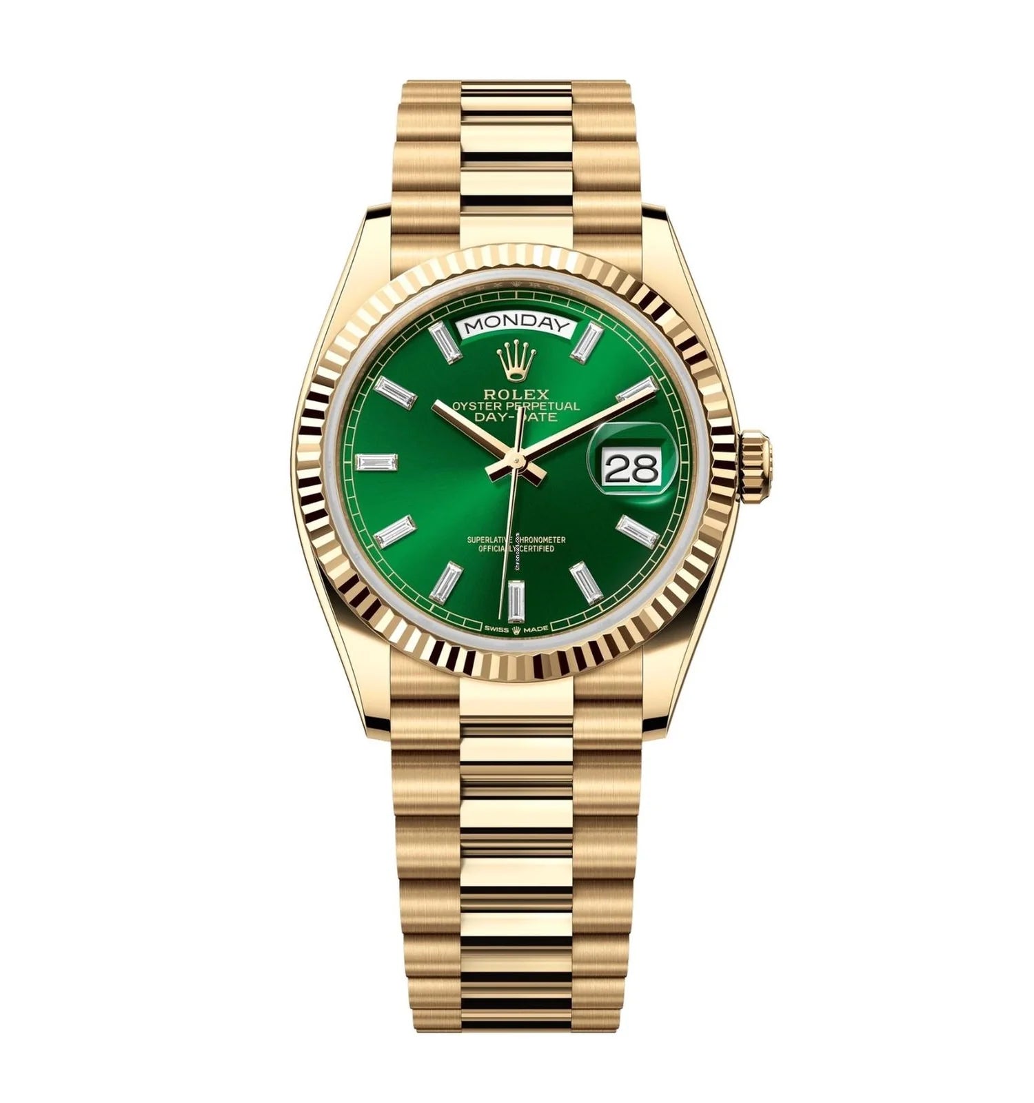 RLX Day-Date II Green Dial 128238