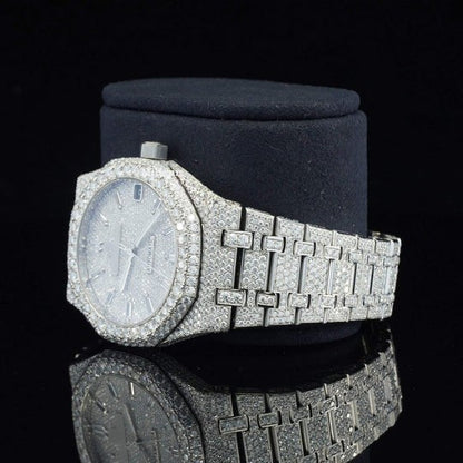 AP Classic Fully Iced Out Moissanite Watch Automatic For Men