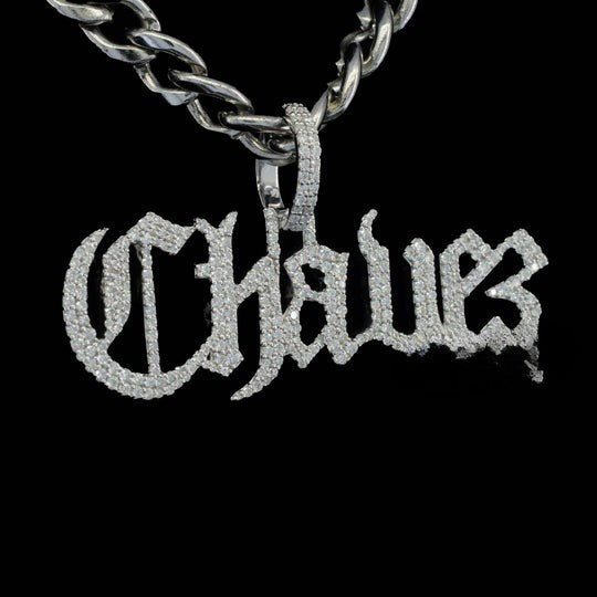 Custom Chavez Name Moissanite Diamond Hip Hop Iced Out Pendant Rapper