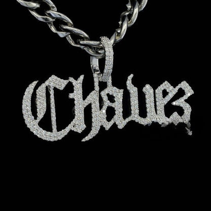 Custom Chavez Name Moissanite Diamond Hip Hop Iced Out Pendant Rapper
