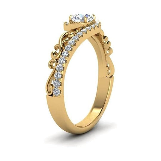 Bypass Halo 1.50ct Round Cut Moissanite Diamond