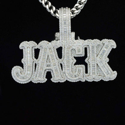 Custom Fabulous Iced Out Moissanite Diamond Hip Hop Jack Name Pendant