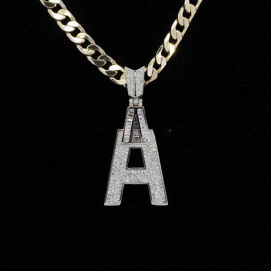 Custom Unique Designed A Moissanite Diamond Bust Down Hip Hop Pendant