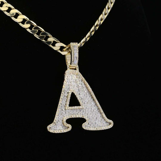 Custom Amazing A Initial Moissanite Diamond Iced Out Hip Hop Pendant