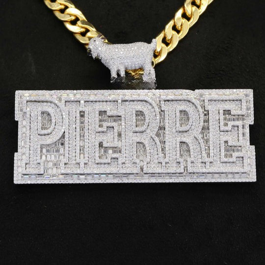 Custom Pierre Name Moissanite Diamonds Iced Out Hip Hop Pendants