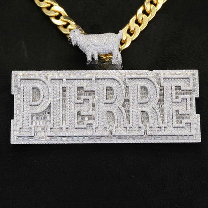 Custom Pierre Name Moissanite Diamonds Iced Out Hip Hop Pendants