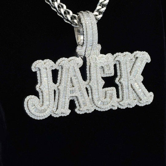 Custom Fabulous Iced Out Moissanite Diamond Hip Hop Jack Name Pendant