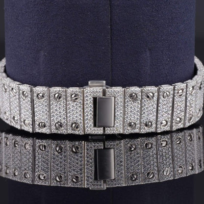 Moissanite Cartier Watch Iced Out Automatic Arabic Style Watch