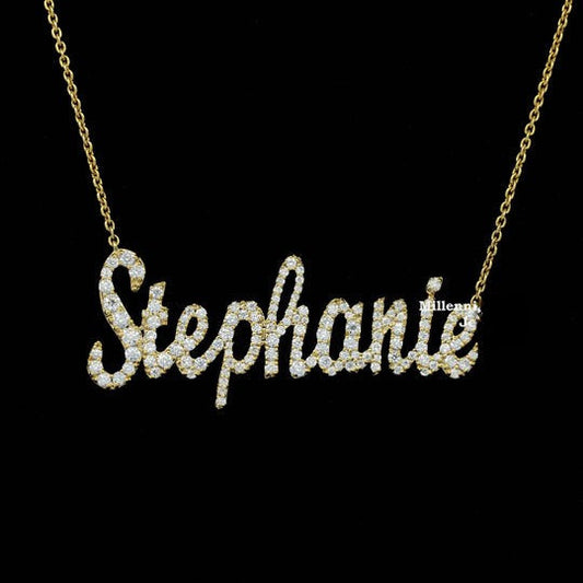 Moissanite Round cut Custom Stephanie Hip Hop Pendant