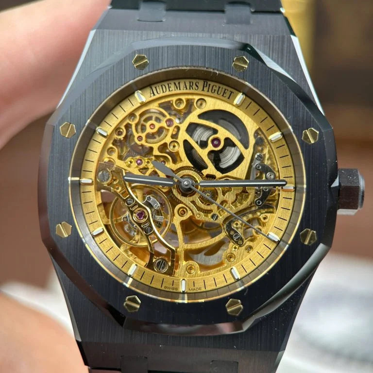 Audemars Piguet Royal Oak 15416 Skeleton Dial Black Ceramic THB Factory 41mm