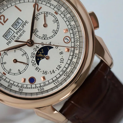 Patek Philippe Perpetual Calendar 5270 White Dial Leather Strap 41mm