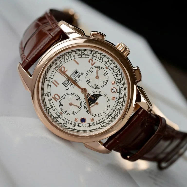 Patek Philippe Perpetual Calendar 5270 White Dial Leather Strap 41mm