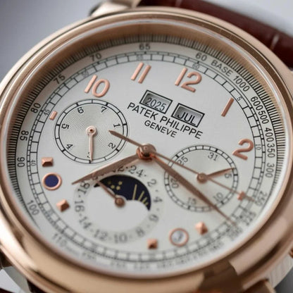 Patek Philippe Perpetual Calendar 5270 White Dial Leather Strap 41mm