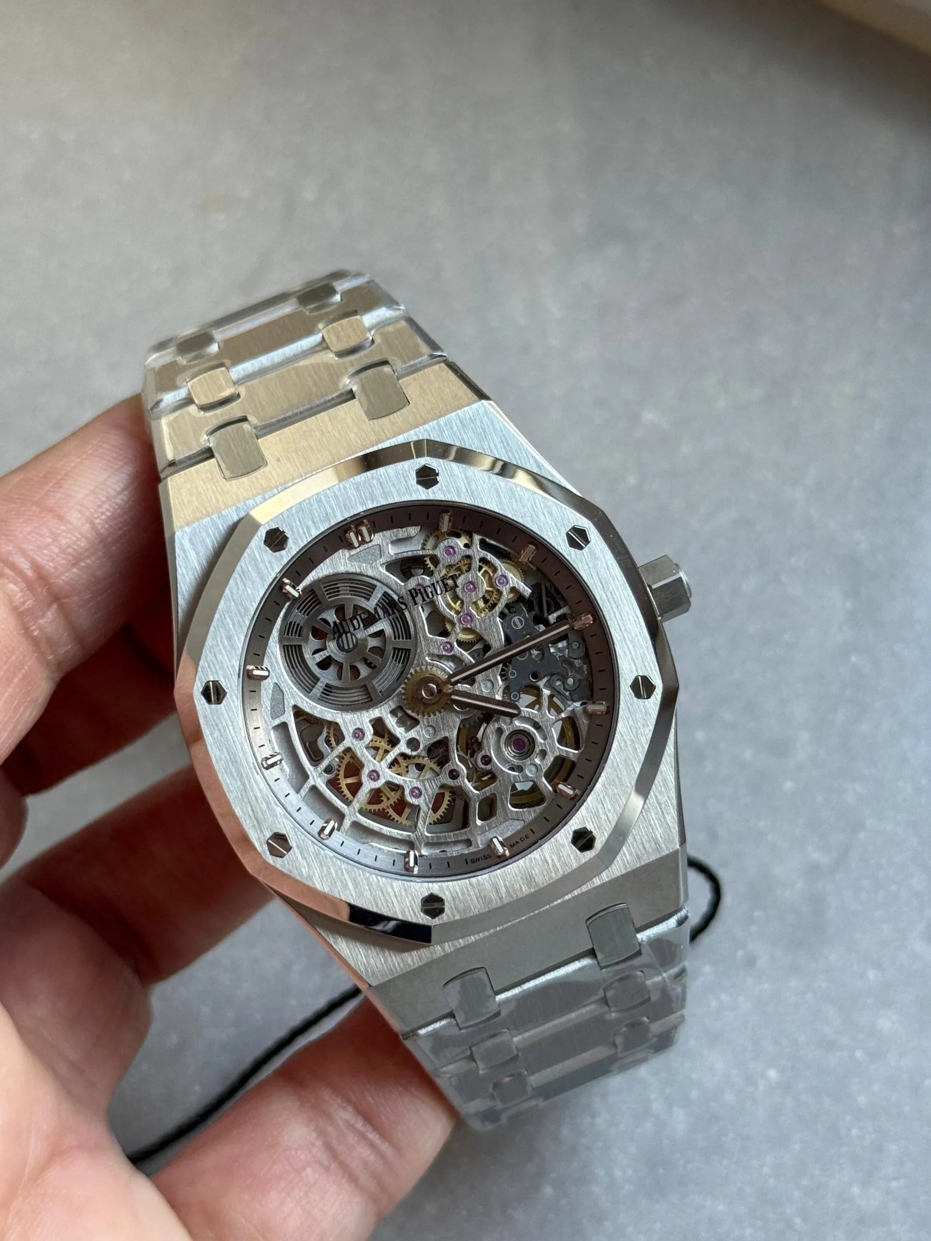 Royal Oak Openworked 16204 SS ZF 1:1 Best Edition Skeleton Dial on SS Bracelet A7124 Super Clone