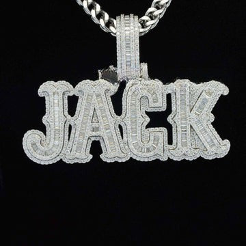 Custom Fabulous Iced Out Moissanite Diamond Hip Hop Jack Name Pendant