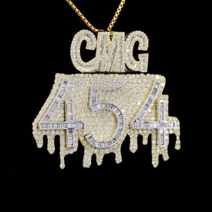 Custom 454 Moissanite Round Shape Diamond Totally Hip Hop Pendant