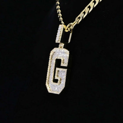 Custom Classic G Initial Moissanite Diamond Iced Out Hip Hop Pendant