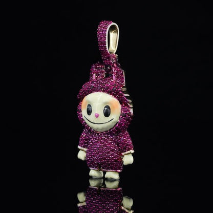 1.5CT Diamond Labubu Pendant