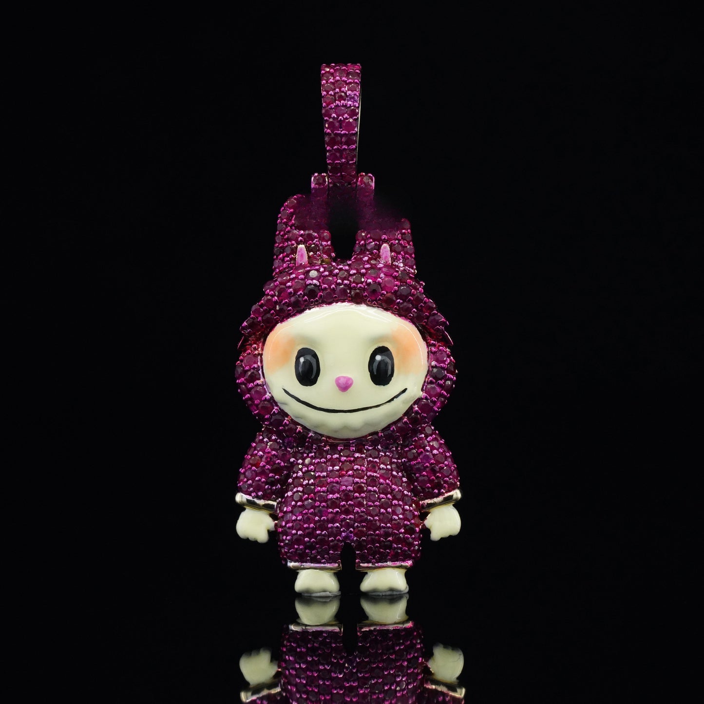 1.5CT Diamond Labubu Pendant