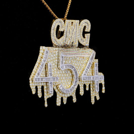 Custom 454 Moissanite Round Shape Diamond Totally Hip Hop Pendant