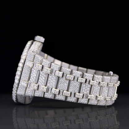 AP Classic Fully Iced Out Moissanite Watch Automatic For Men
