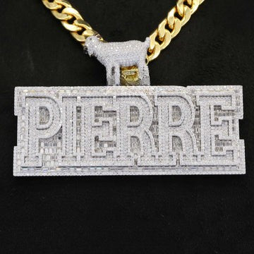 Custom Pierre Name Moissanite Diamonds Iced Out Hip Hop Pendants