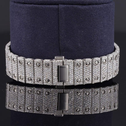 Cartier Fully Iced Out Automatic Moissanite Watch For Men