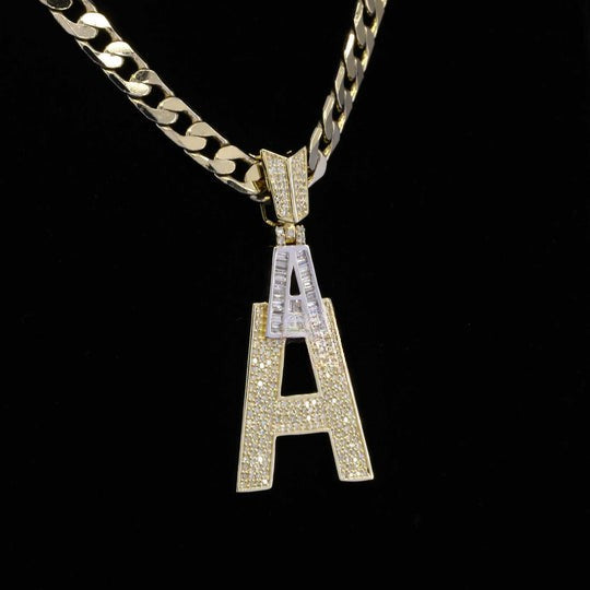 Custom Unique Designed A Moissanite Diamond Bust Down Hip Hop Pendant