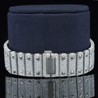 Cartier Moissanite Diamond Watch In Unique Style Fully Iced Out Watch