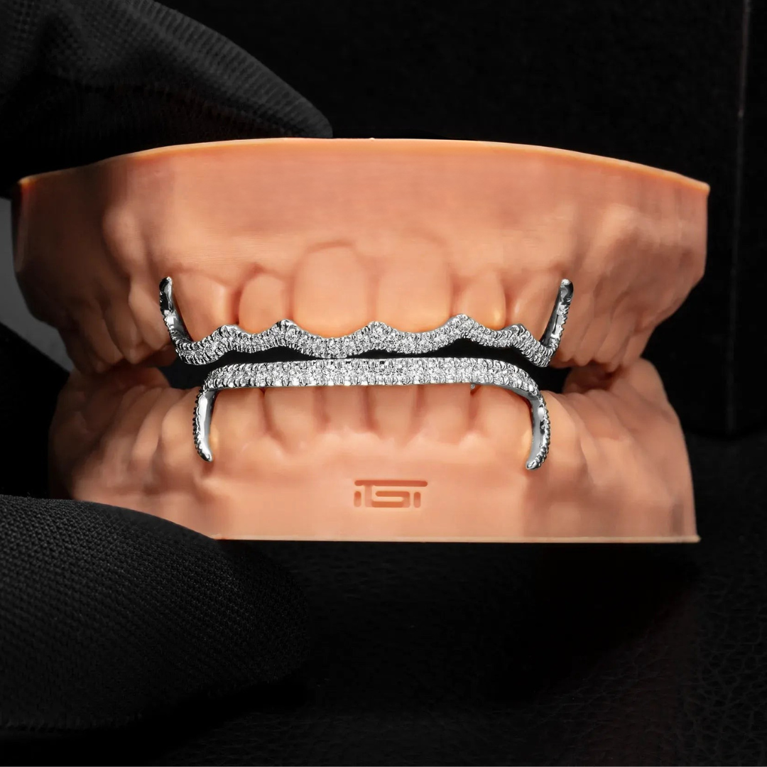 Wave Diamond Bar Grillz